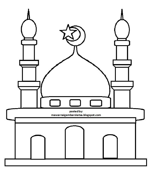 Kumpulan Contoh Gambar Sketsa  Masjid Sederhana Informasi 