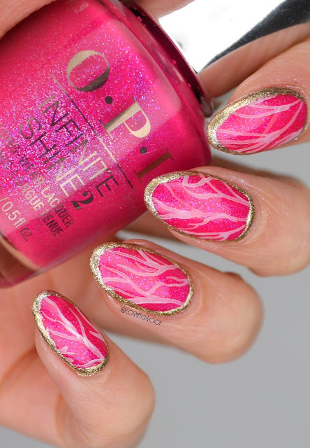 Pink Geode Nail Art