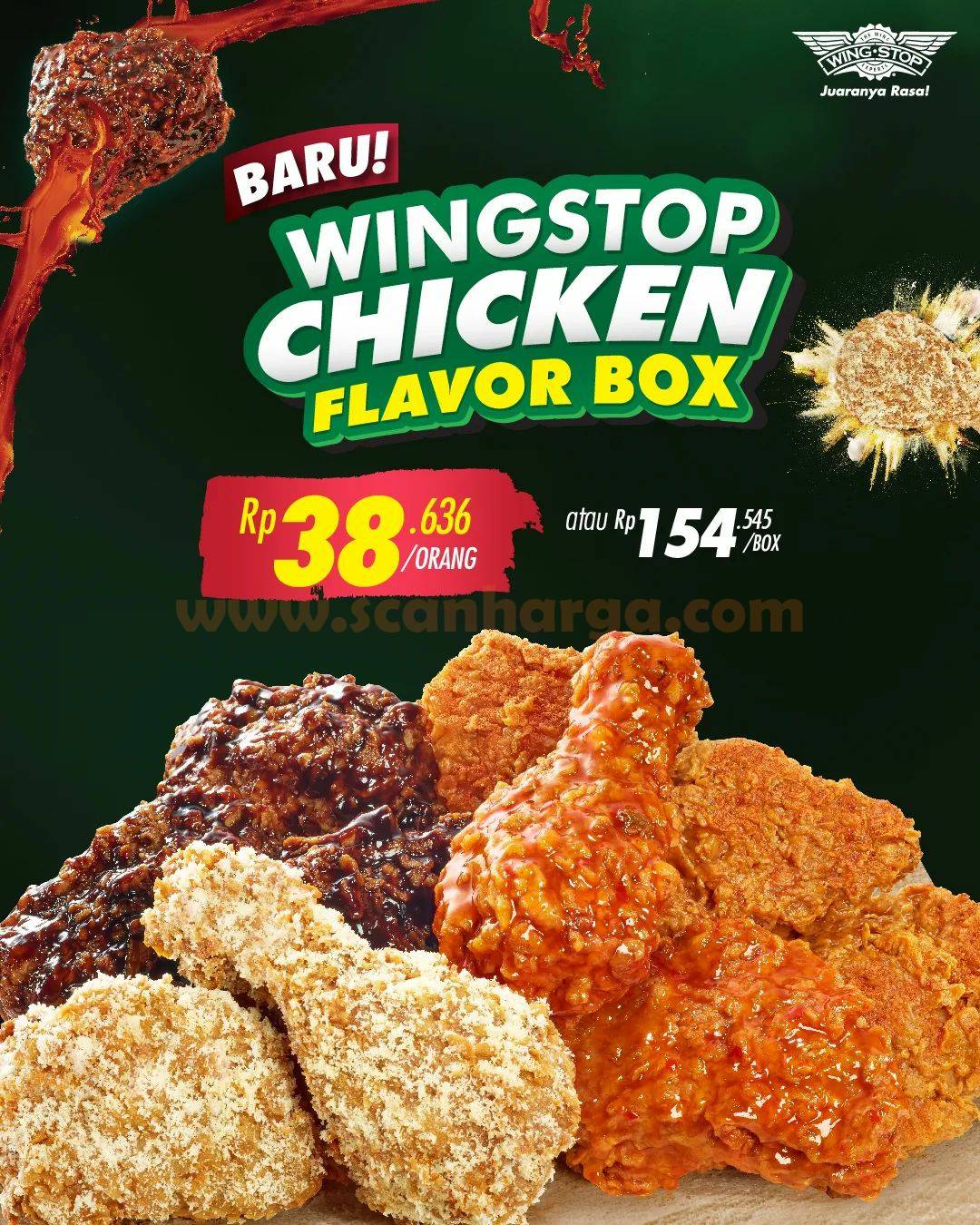 Promo WINGSTOP CHICKEN FLAVOR BOX BARU – Mulai Rp. 38.636*