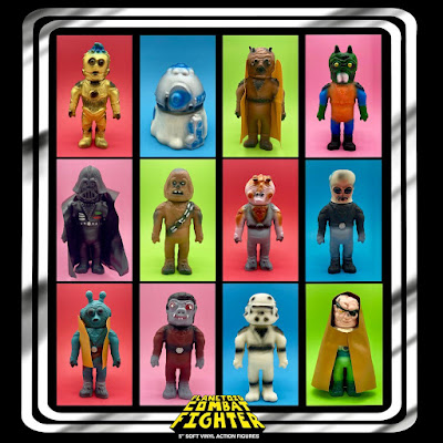 Planetoid Combat Fighters Bootleg Star Wars Soft Vinyl Figures by Barely Human Toys
