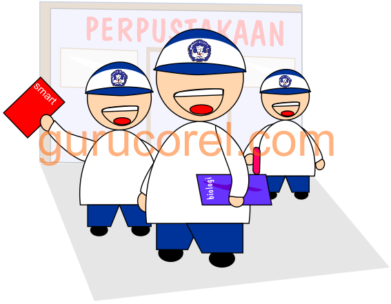  Download  Kartun  Anak  Sekolah SMP CDR Guru Corel