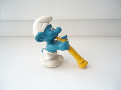 Oboist Smurf Figure Peyo West Germany Bully