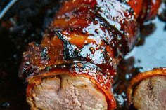   Apricot Glazed Bacon Wrapped Cajun Pork Tenderloin