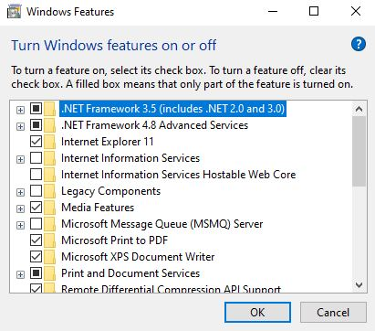 How to Turn Windows Features On or Off on Windows 10 5