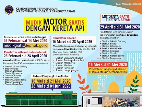 mudik motor gratis kai 2020