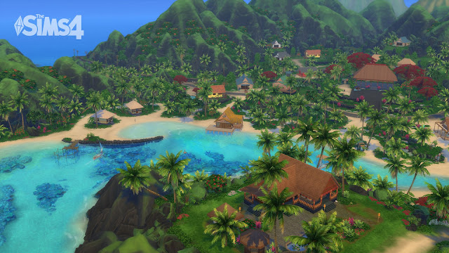 The Sims 4 Island Living Sulani Zoom background