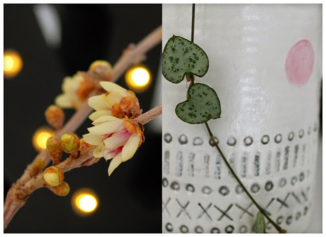 Decorating the mantelpiece for May (late autumn) - Camellia Rose