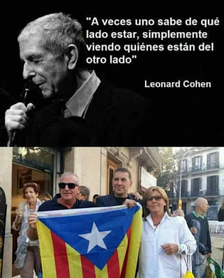 A veces, uno sabe de qué lado estar, simplemente viendo quiénes están del otro lado, Leonard Cohen
