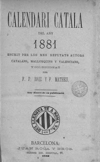 Portada Calendari Catalá del 1881