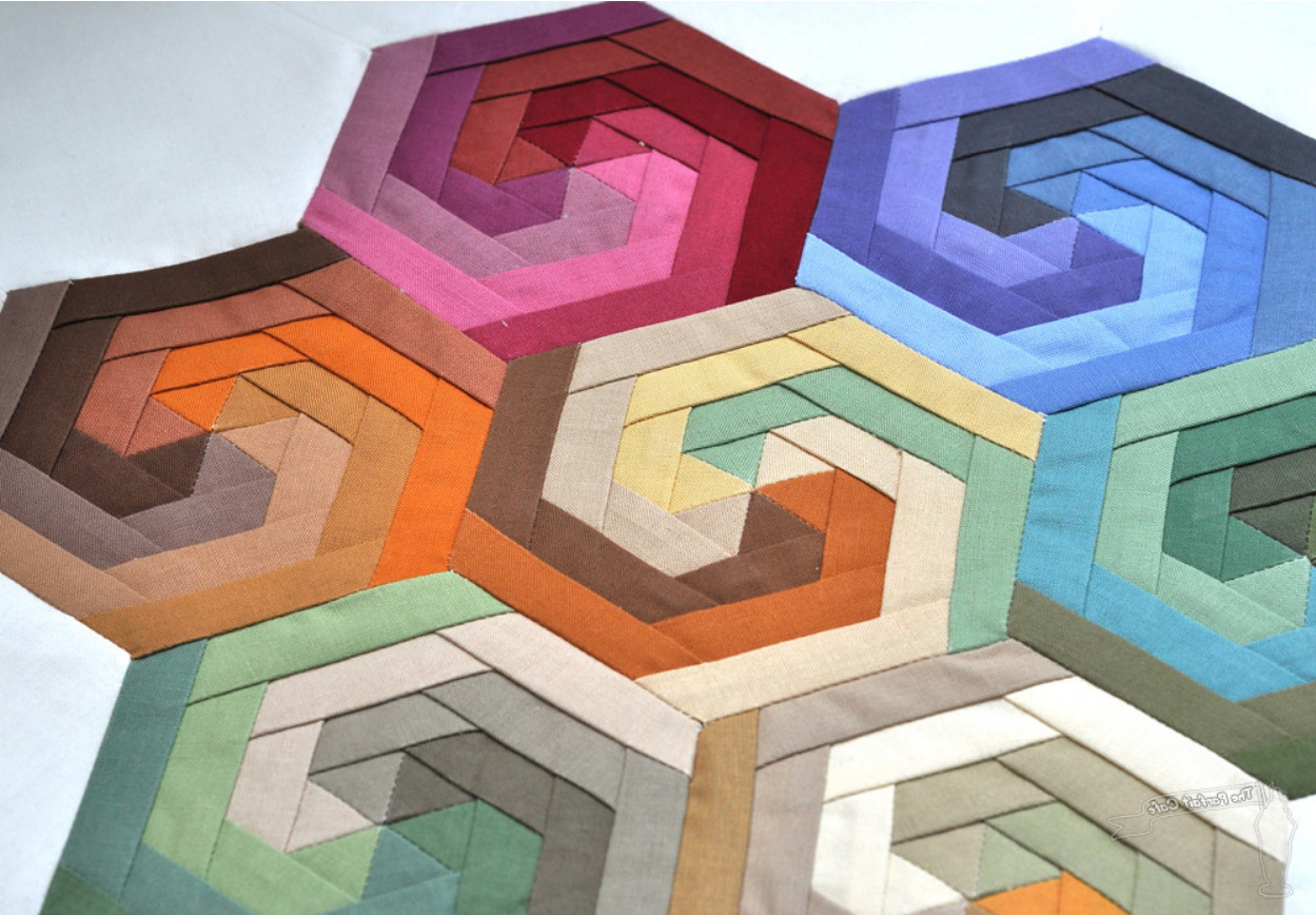 Swirling Hexagon. Quilt Block Tutorial ~ DIY Tutorial Ideas!