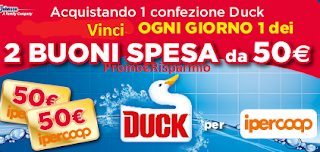 Logo Con Duck vinci 80 buoni spesa Ipercoop da 50 euro