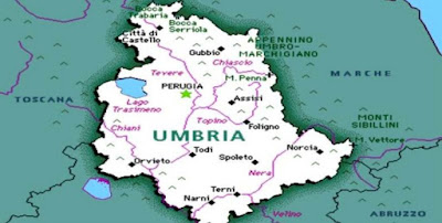 Map Umbria Italy