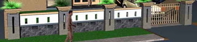 Contoh Desain Pagar Rumah Mewah Minimalis 01