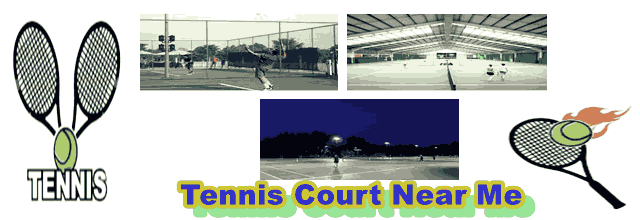 A montage of images represents elegance of tennis logos and different tennis courts options for players to boost their game