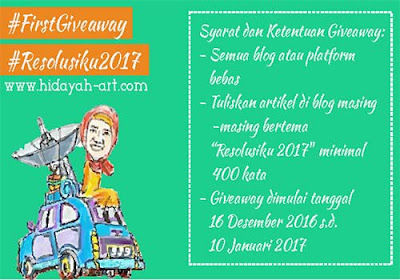 #FirstGiveAway Resolusi Tahun 2017 Yang Paling Ingin Saya Wujudkan 