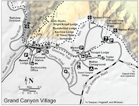 Grand Canyon accommodations Map