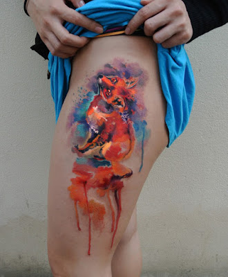 watercolor body painting / tattoos