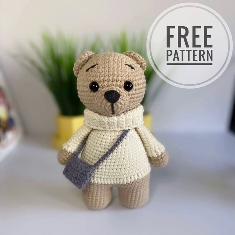 Amigurumi bear with bag pattern