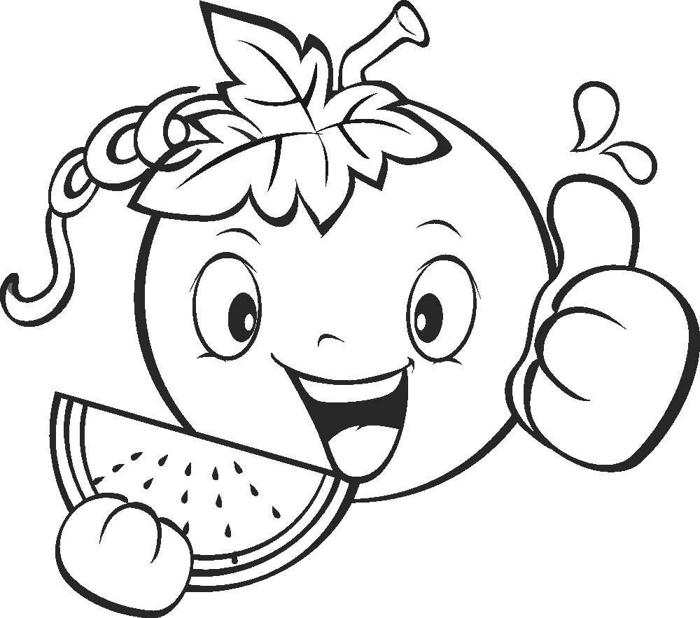 Fruits And Vegetables Coloring Pages For Kids 4