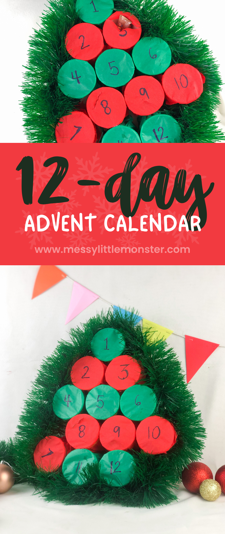 How to make your own advent calendar. DIY advent calendar for kids. 12 day advent calendar.