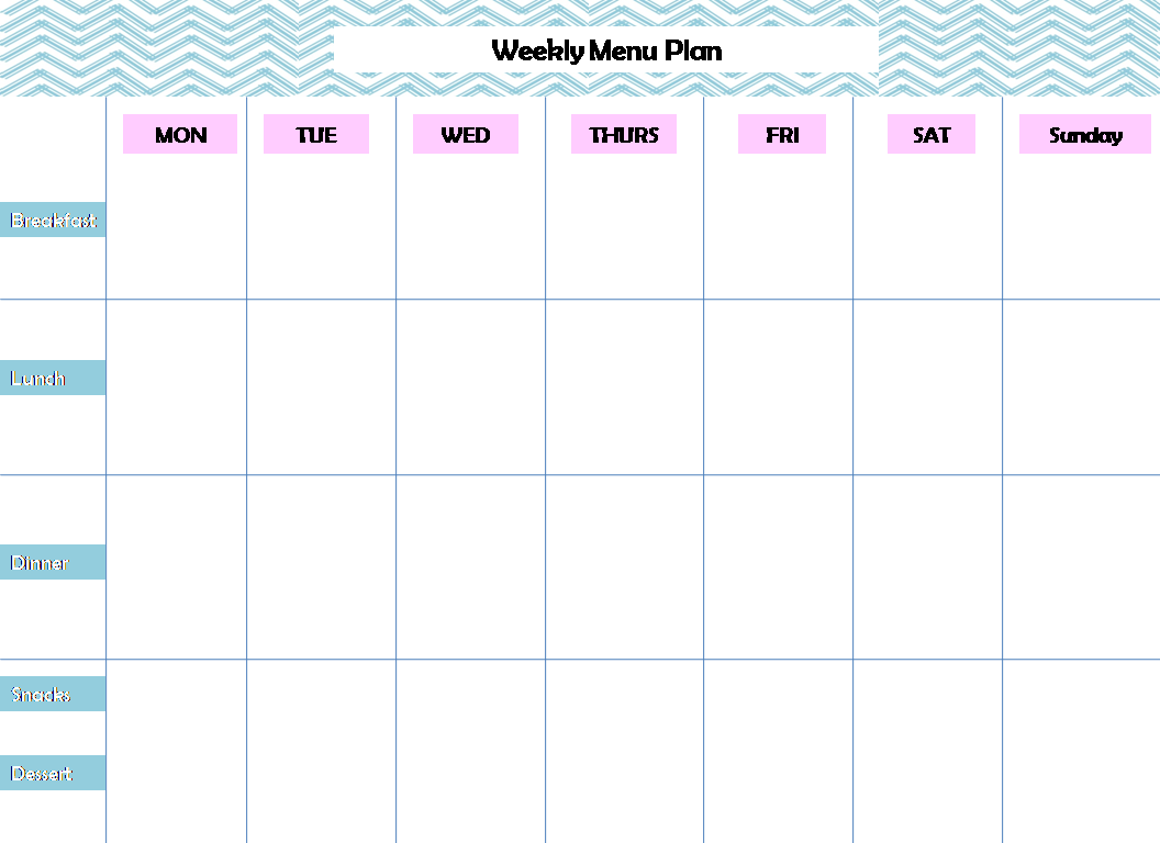 weekly menu planning printable pursuit of functional home