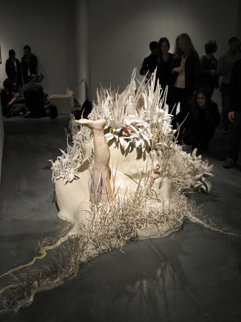 2 of my Favorite pieces in the show by Sculpture majors