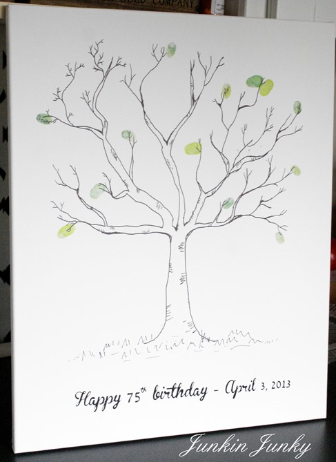 thumbprint tree at www.junkinjunky.blogspot.com
