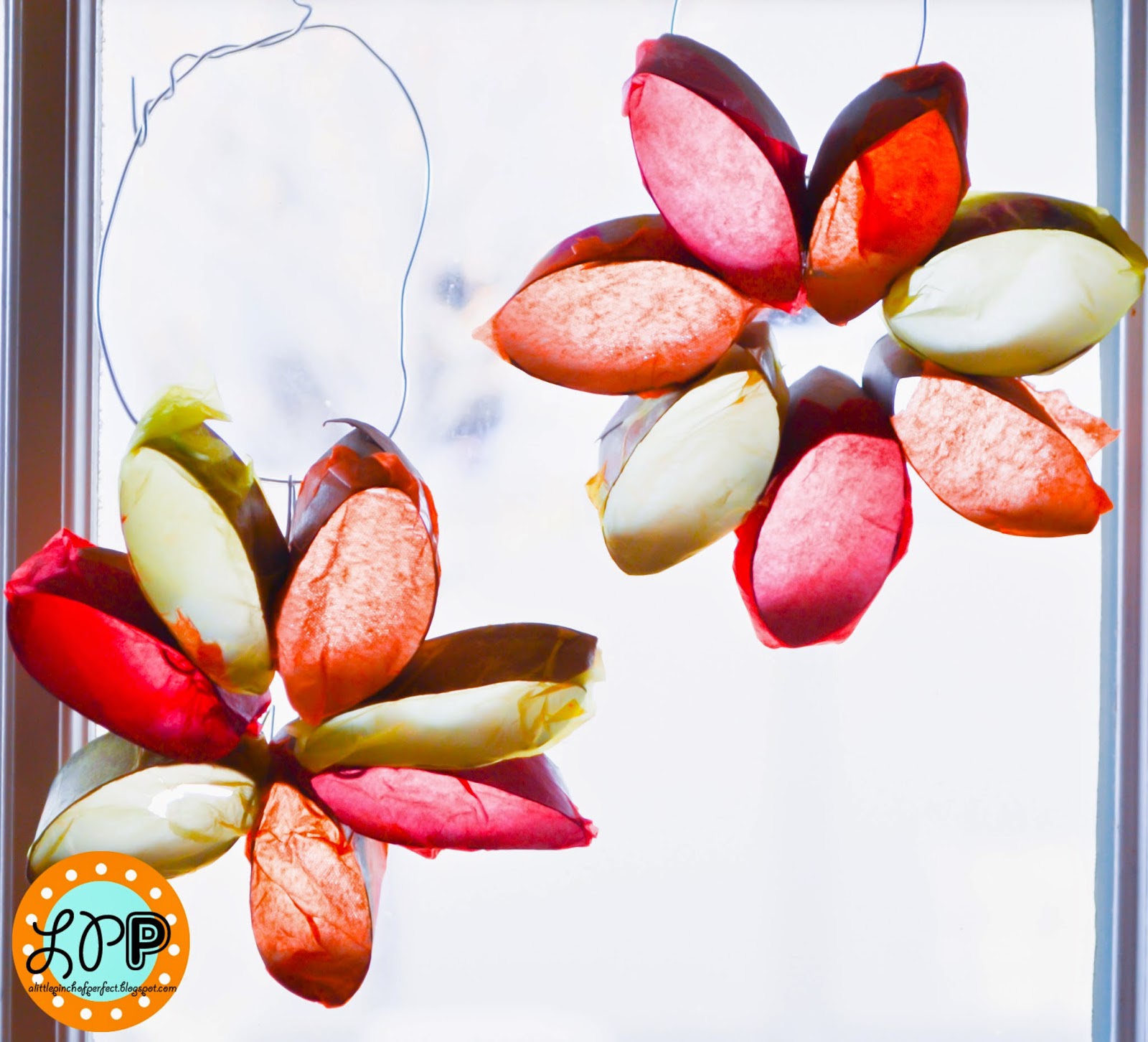 Sun Catcher Flowers  with Toilet  Paper  Rolls Kid Craft  