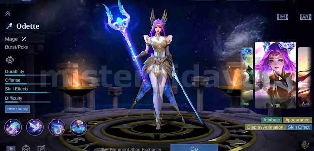 Script Skin Zodiac Odette Virgo Mobile Legends Gratis