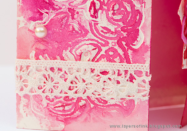 Layers of ink - Gatefolded Pink Card Tutorial by Anna-Karin with Katelyn Lizardi Sizzix dies