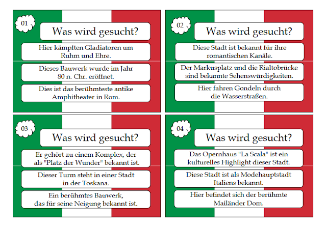 Rätsel: 3 Hinweise - 1 Italische Sache