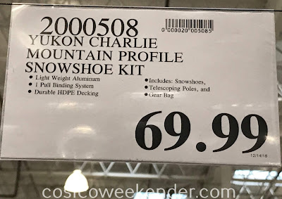 Deal for the Yukon Charlie Mountain Profile Snowshoe Kit at Costco