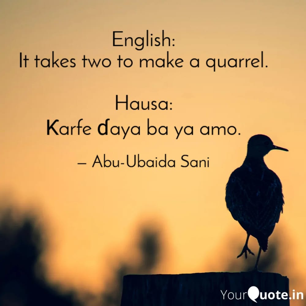 Abu-Ubaida Sani (English-Hausa Proverbs)