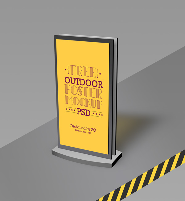 Free High-Quality Outdoor Poster Mockup