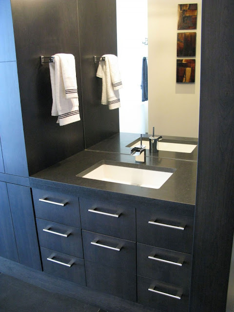 Picture of black modern sink in the bathroom