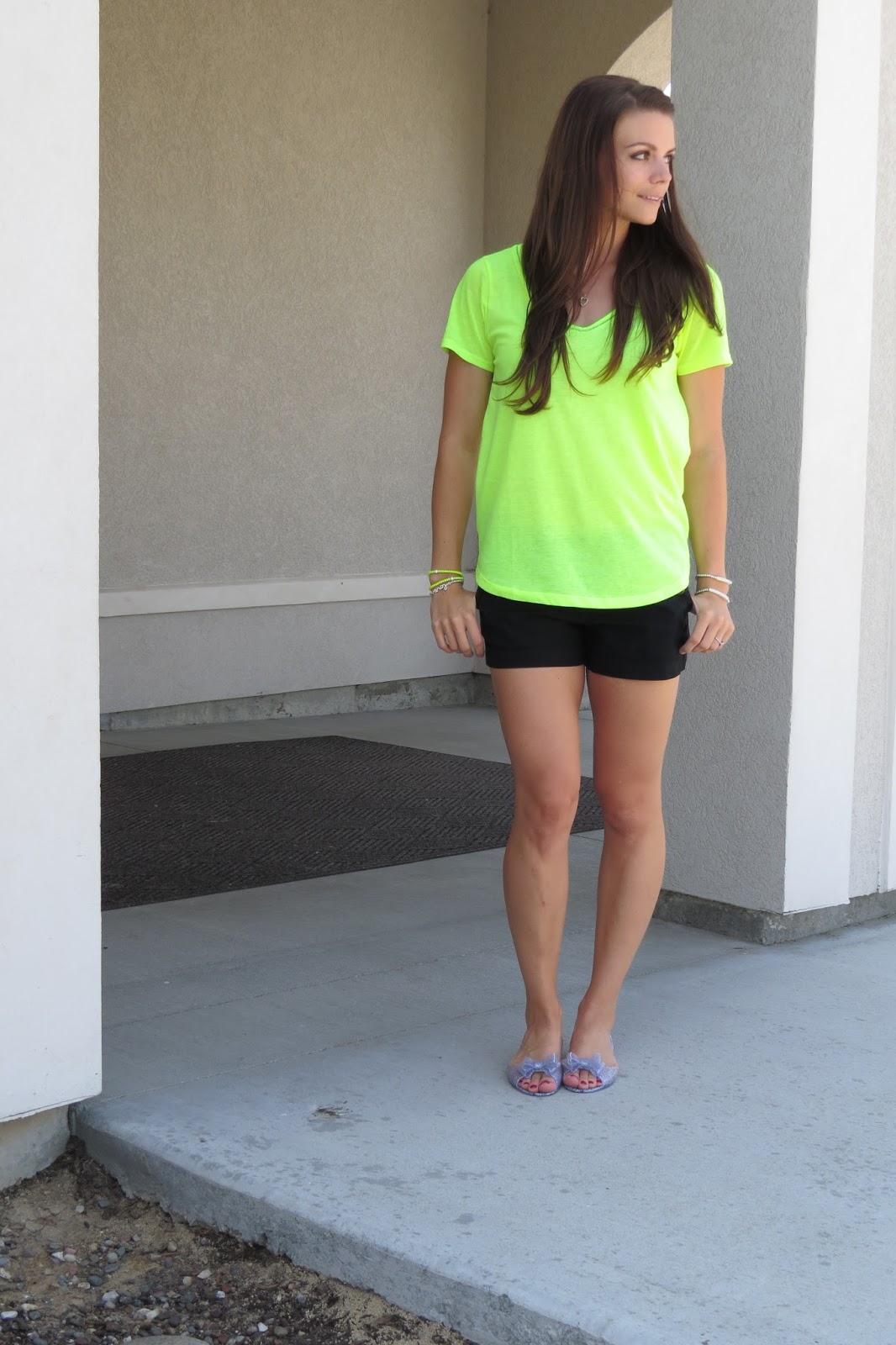 Neon Top and Glitter Jellies