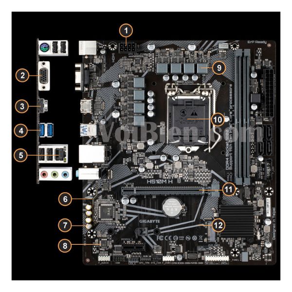 Mainboard Gigabyte H510M-H Chính Hãng