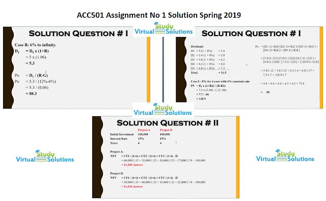 ACC501 Assignment No 1 Solution Spring 2019 Sample preview