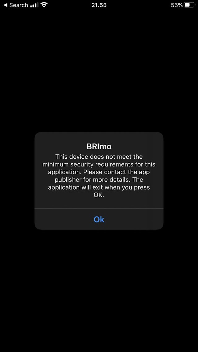 Install BRImo pada iPhone yang di Jailbreak