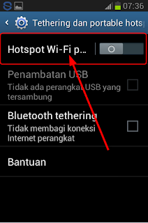 Menjadikan Android Jellybean Sebagai Hotspot Wifi