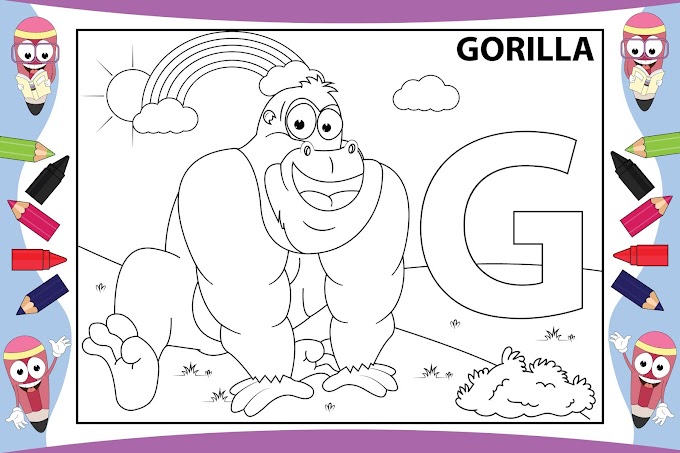 Coloring Animal-Free Download(gorilla)