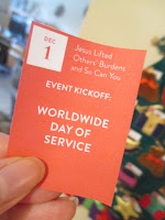 Dec 1: Jesus Lifted Others' Burdens and So Can You - Worldwide Day of Service