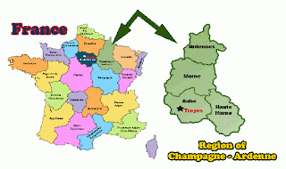 Carte de Champagne Ardenne Département Région