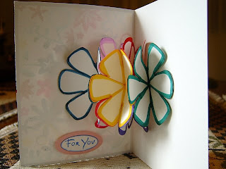 seven flower pop up card