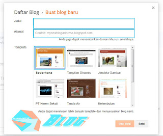 Mendaftar Blog Baru di Blogspot