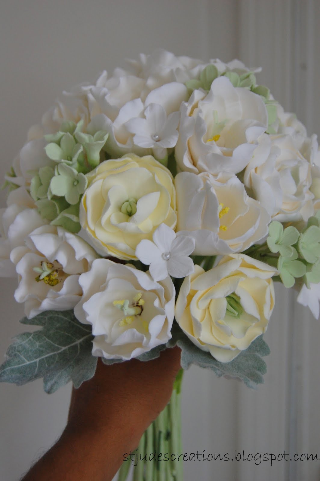 clay bridal bouquet