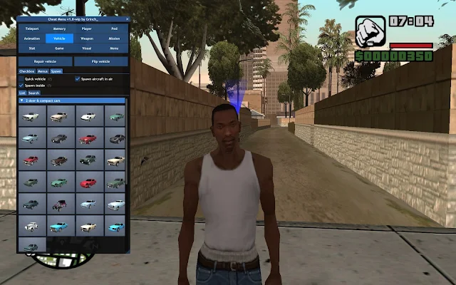 GTA San Cheat Menu 1.6 Cheat For GTA San Andreas Download