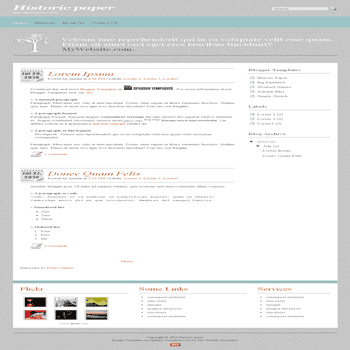 Historic Paper simple and clean free blogger template converted from css to blogger template