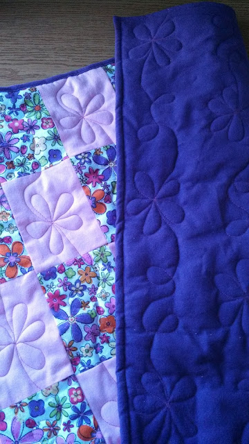 Flannel four patch quilt