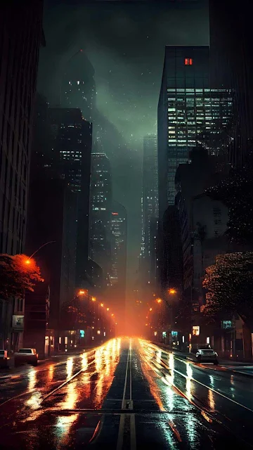 City View At Night iPhone Wallpaper